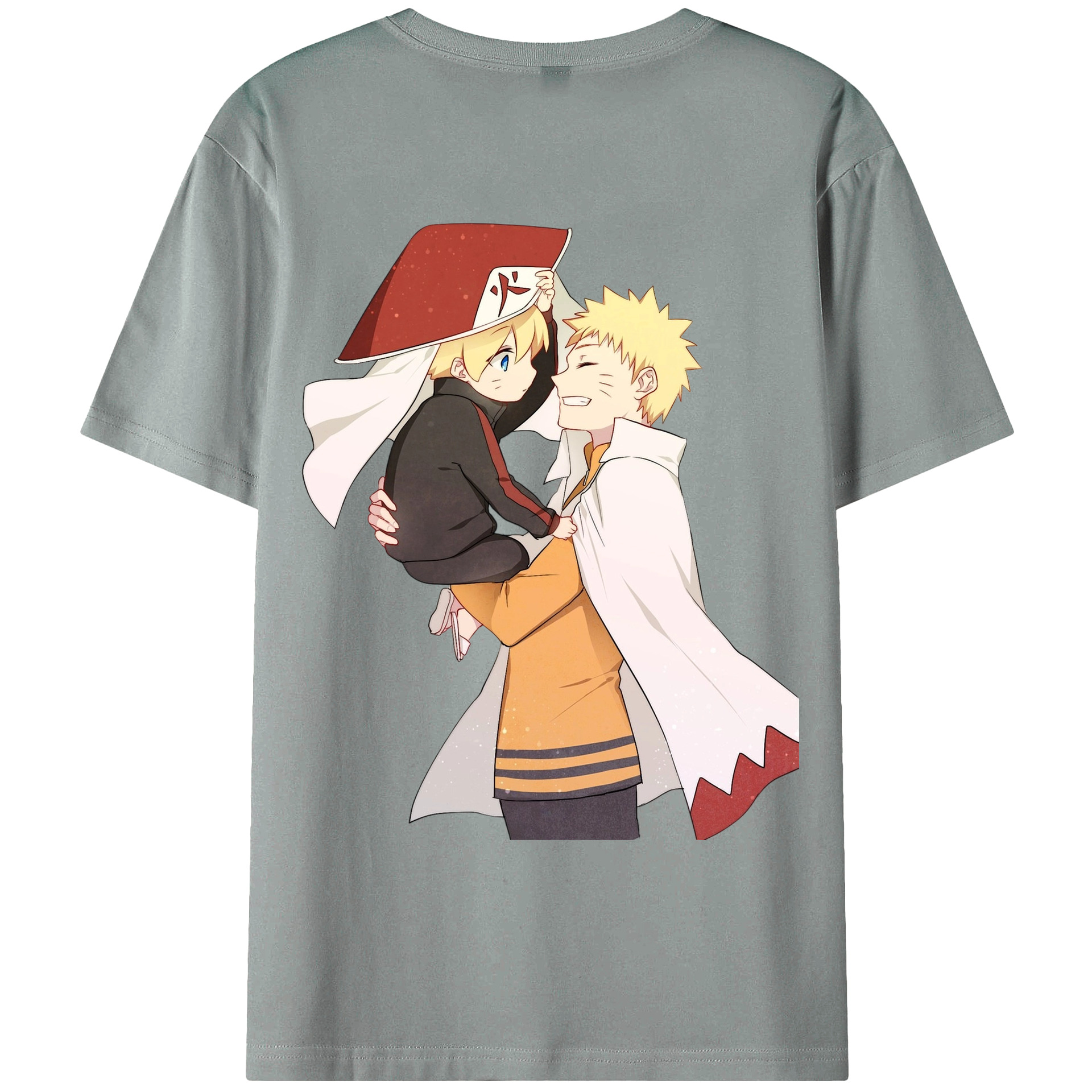（画像用） NARUTO -ナルト- うずまき ナルト Uzumaki Naruto 綿100％ メンズ半袖Tシャツ（バックプリント） 通気性